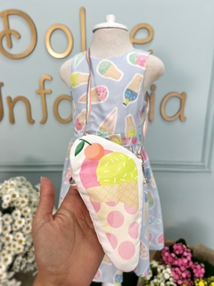 Vestido Infantil Azul Estampa Sorvete Mon Sucré 020 na internet