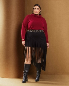 Saia fashion suede plus size