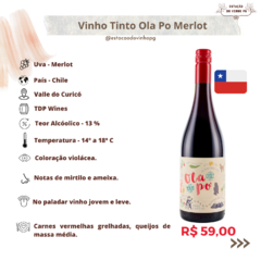 VINHO TINTO OLA PO' MERLOT - comprar online