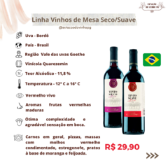 Vinho De Mesa Tinto Suave Bordô na internet