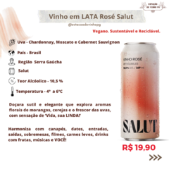 VINHO ROSÉ EM LATA SALUT - comprar online