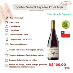 VINHO TINTO ORGÂNICO EL PAYADOR - comprar online