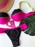 Biquíni Daphine super luxo (preto/pink) - AMO BIQUÍNI BEACH WEAR