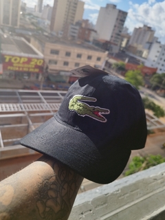 Gorra Lacoste cocodrilo grande negro - tienda online