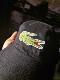 Lacoste big croc cap black