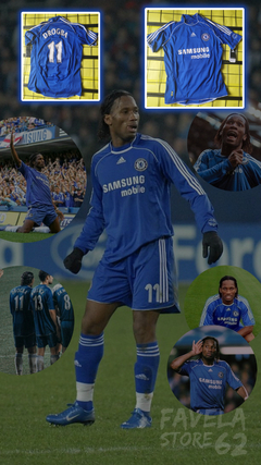 Camiseta Chelsea 2007 - Drogba n°11 - Reliquia/Original en internet