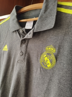 Polo Real Madrid 2017/2018 - Cinza/Verde limão (Original) na internet