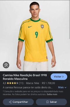 Ronaldo National Team Shirt - CBF 1998 on internet