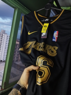 Camiseta sin mangas de baloncesto - Lakers Negro/Oro en internet