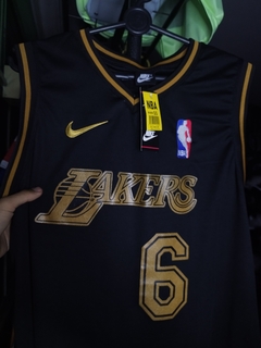 Camiseta sin mangas de baloncesto - Lakers Negro/Oro - tienda online