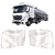 REJA CUBRE FARO AUXILIAR ADAPTABLE M.BENZ ACTROS 2019/2023 CROM.