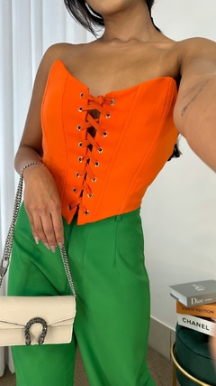 Cropped Corset Laranja - comprar online