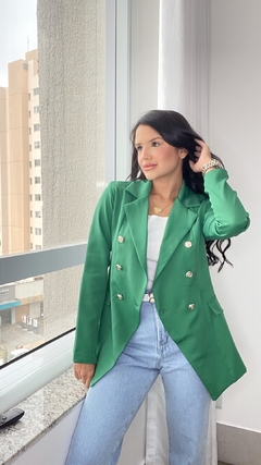 Blazer Alfaitaria com Botões Verde - comprar online