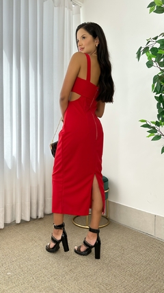 Vestido Midi tubinho vermelho - comprar online