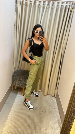 Calça Jogger Sarja Verde - kellyanne Store