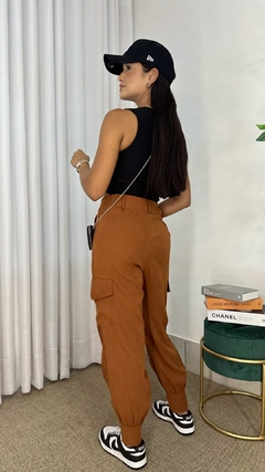 Calça Jogger Cargo Caramelo - kellyanne Store