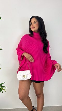 Poncho Max Tricot Rosa - comprar online