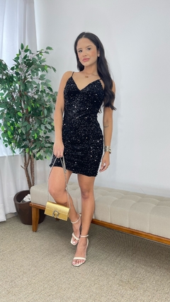 Vestido Paetê Preto