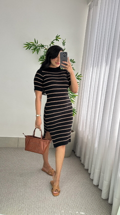 Vestido Midi manga bufante