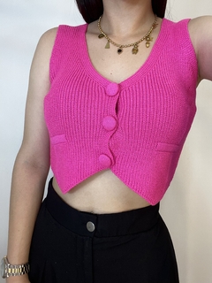 Cropped Tricot Elisa rosa