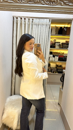 Blazer Alfaiataria com Botões Branco - comprar online