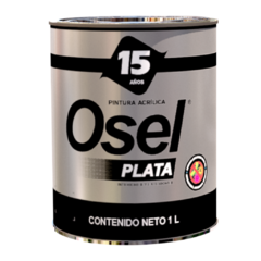 PINTURA VINILICA OSEL PLATA SATINADO BLANCO 1LT