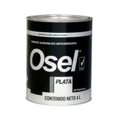 ESMALTE MATE OSEL PLATA BLANCO/W 4LT