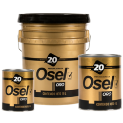 PINTURA OSEL ORO SATINADA ROJO 4LT - comprar en línea