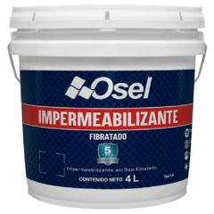 IMPERMEABILIZANTE ACRILICO FIBRATADO 5 AÑOS BLANCO 4LT