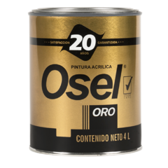 PINTURA OSEL ORO SATINADA ROJO 4LT