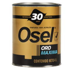 PINTURA ACRILICA OSEL MATE BLANCO ORO MAXIMA 4LT