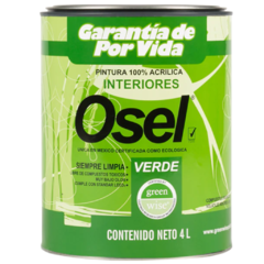 PINTURA BLANCA OSEL SIEMPRE LIMPIA 100% ACRILICA INT 4LT