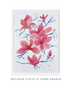 Quadro Decorativo Aquarela Floral Camélias na internet