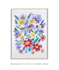 Quadro Decorativo Aquarela Flores do Campo - loja online