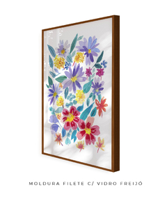 Quadro Decorativo Aquarela Flores do Campo - comprar online