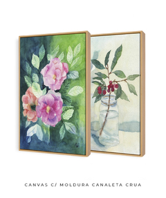 Imagem do Conjunto Botânico de Quadros Decorativos Flores e Frutas