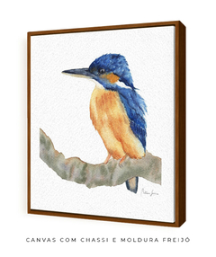 Quadro Decorativo Pássaro em Aquarela Martim Pescador - loja online