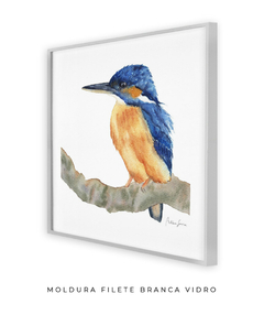 Quadro Decorativo Pássaro em Aquarela Martim Pescador - Betania Sensini | Arte e Aquarela