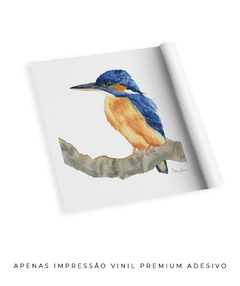 Quadro Decorativo Pássaro em Aquarela Martim Pescador - comprar online