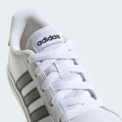 Tênis Infantil Adidas Grand Court 2 Branco e Preto - comprar online