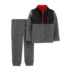 Conjunto Fleece Carters Cinza e Vermelho