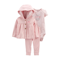 Kit 3 peças Blusa Rosa Carters