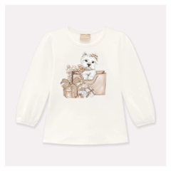 Blusa Manga Longa Off White Milon