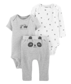 Kit 3 peças Carters Panda