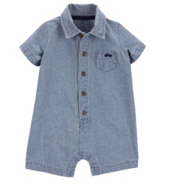 Romper Manga Curta Carters Jeans Molinho