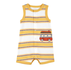 Romper Regata Carters Listras Amarelo