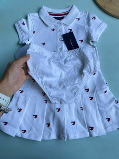 VESTIDO BABY TOMMY HILFIGER BRANCO