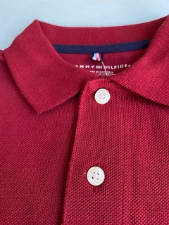 POLO TOMMY HILFIGER BASICA VERMELHO ESCURO INFANTIL - comprar online