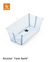 Banheira Flexível Transparente Oceano Azul Plug Térmico Stokke - comprar online