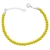 Pulseira de prata com miçangas amarelo